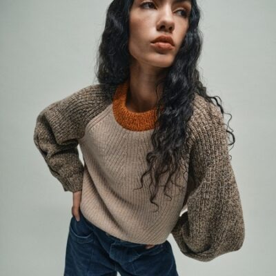 Ace Block Knit - Ecru