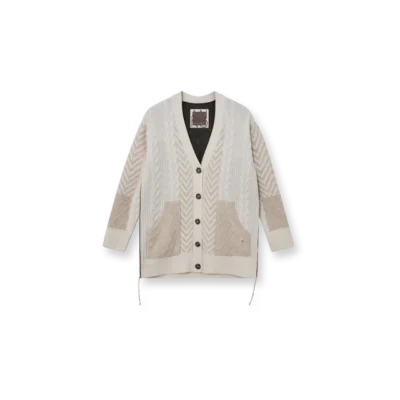 Grand Quilt Cardigan - Ecru