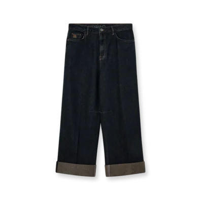 Hope Turn-Up Jeans - Dark Blue